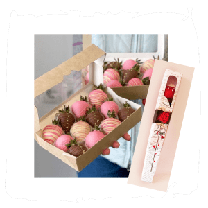 Pack Fresas una Rosa