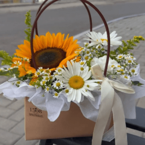 Cartera Flores Amarillas Vintage