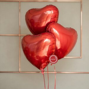 Set x3 globo Corazón Helio